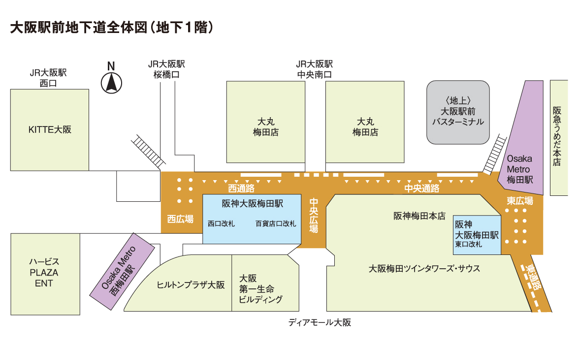 約200mのメディア空間で動画や静⽌画、多様な広告表現を実現可能