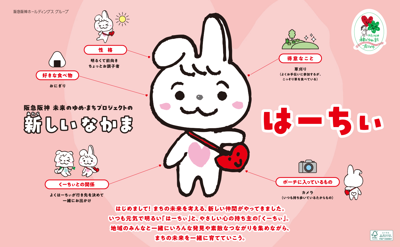 ゆめ・まちアクション号のキャラクター、はーちぃ